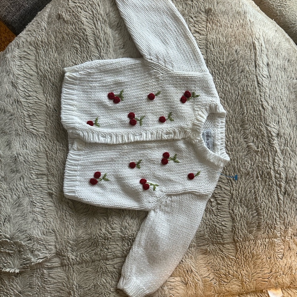 Baby Girl Cherry Cardigan